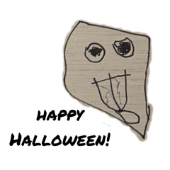 「子どもの落書きハロウィンスタンプ」