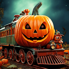 ハロウィンカボチャ列車