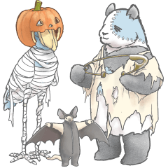 パンダとコアリクイ♢秋