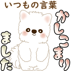 白いわんこ 2025 「いつもよく使う言葉」