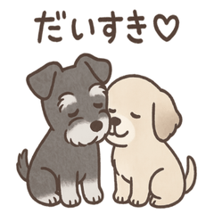 Schnauzer Love 40 Heartwarming Stickers