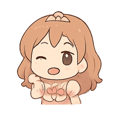 AIの可愛い女の子スタンプ