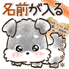 名前が入る★愛犬♡シュナウザーの気づかい