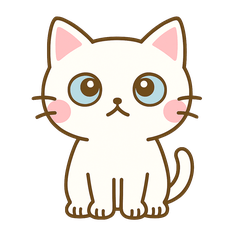 White cat meow meow sticker