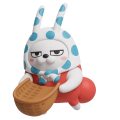 動く 3D擦れうさぎ（冬）silent