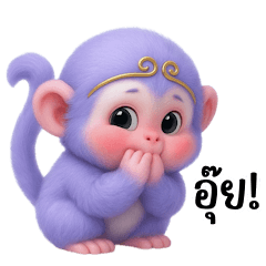 Cute Purple Little Monkey