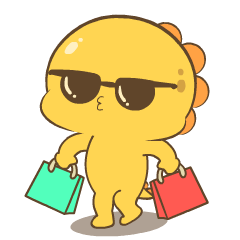 Chubby yellow Dino 2 : Pop-up stickers