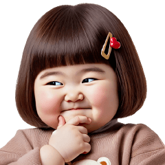 Chubby Girl Funny face157(No Text)