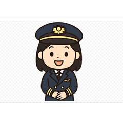 Cute Airline lady Pilot Stickers