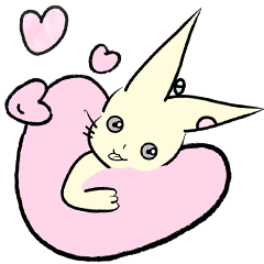 38Rabbit: Love Heart Emoji Handwriting