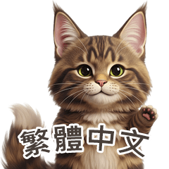【繁體字】 メインクーン スタンプ 1