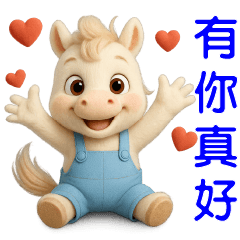 可愛白馬*日常實用貼圖