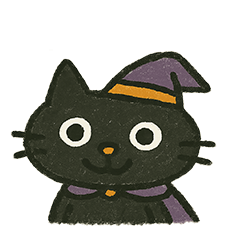 Black Cat Halloween Stickers