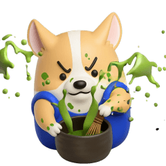 Moving 3D Fierce Corgi 2 silent