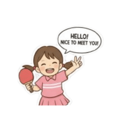 おしゃれで可愛い英語の卓球メッセージ