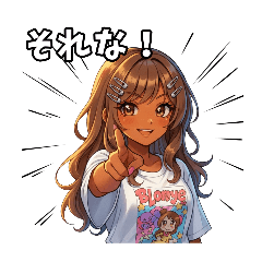 Gyaru Stickers: Japanese Slang Ver.