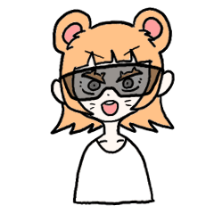 サングラスをかけたハムスター少女