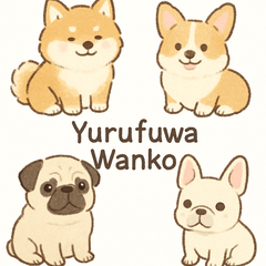 Yurufuwa Wanko Greetings(Cute Dog)