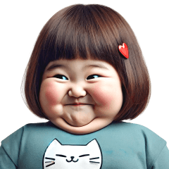 Chubby Girl Funny face158(No Text)