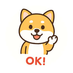 Deformed cute dog stamp