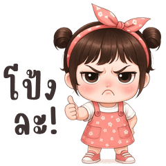 Khaohom cute girl (Big Stickers)
