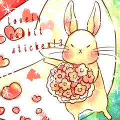 Lovely rabbit sticker!3<Picture only>