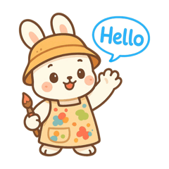 Lucky! White Rabbit in the Big Forest