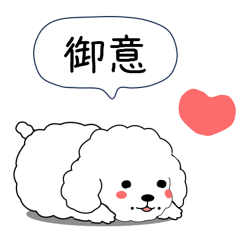 激しく尻尾をふるトイプー