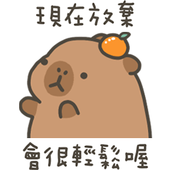 卡比巴拉肥水豚放棄會很輕鬆