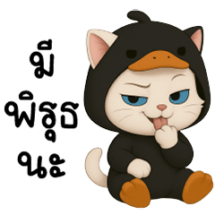 แมวน้อยเจ้าเลห์ ชุดเป็ดดำ ตัวตึง