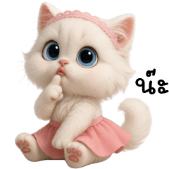 แมวขาวกระโปรงชมพู