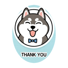 Cute  Siberian Husky Stickers