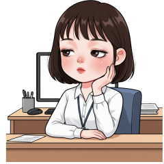 dead inside office worker