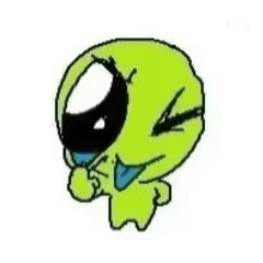 綠色可愛小小外星人