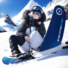 Girl skiing
