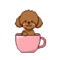 動く！ドット絵犬