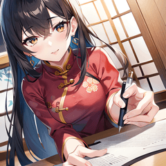 Japanese cheongsam girl