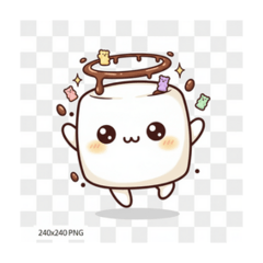 Cute Marshmallow Daily Stickers