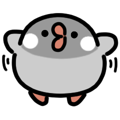 もちもち桜文鳥 動くスタンプ