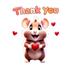 ❤️３Ｄ風❤️かわいいハムスター❤️