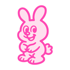 うさぴステッカー♩文字なしスタンプ