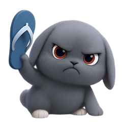 可愛的灰色垂耳兔 (NT)