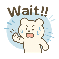 Fluffy Bear English Stickers