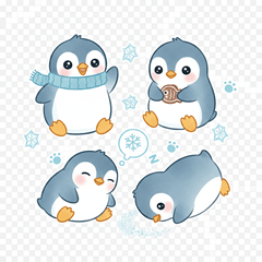 Adorable Penguin Stickers (in Japanese)