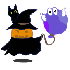 シンプルかわいいハロウィンスタンプ