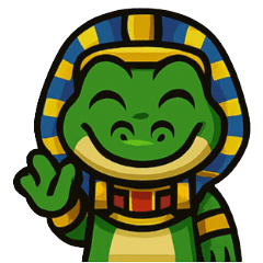 Egyptian style cute little crocodile