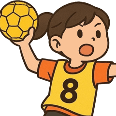 ハンドボールクラブの子供達の為のスタンプ