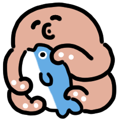 สติ๊กเกอร์เคลื่อนไหววันหยุดปลาหมึกยักษ์