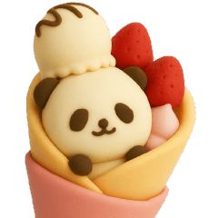 もちもち3D★洋菓子パンダの褒め