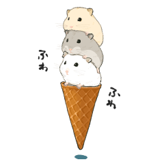 Hamsters sneaking into food
